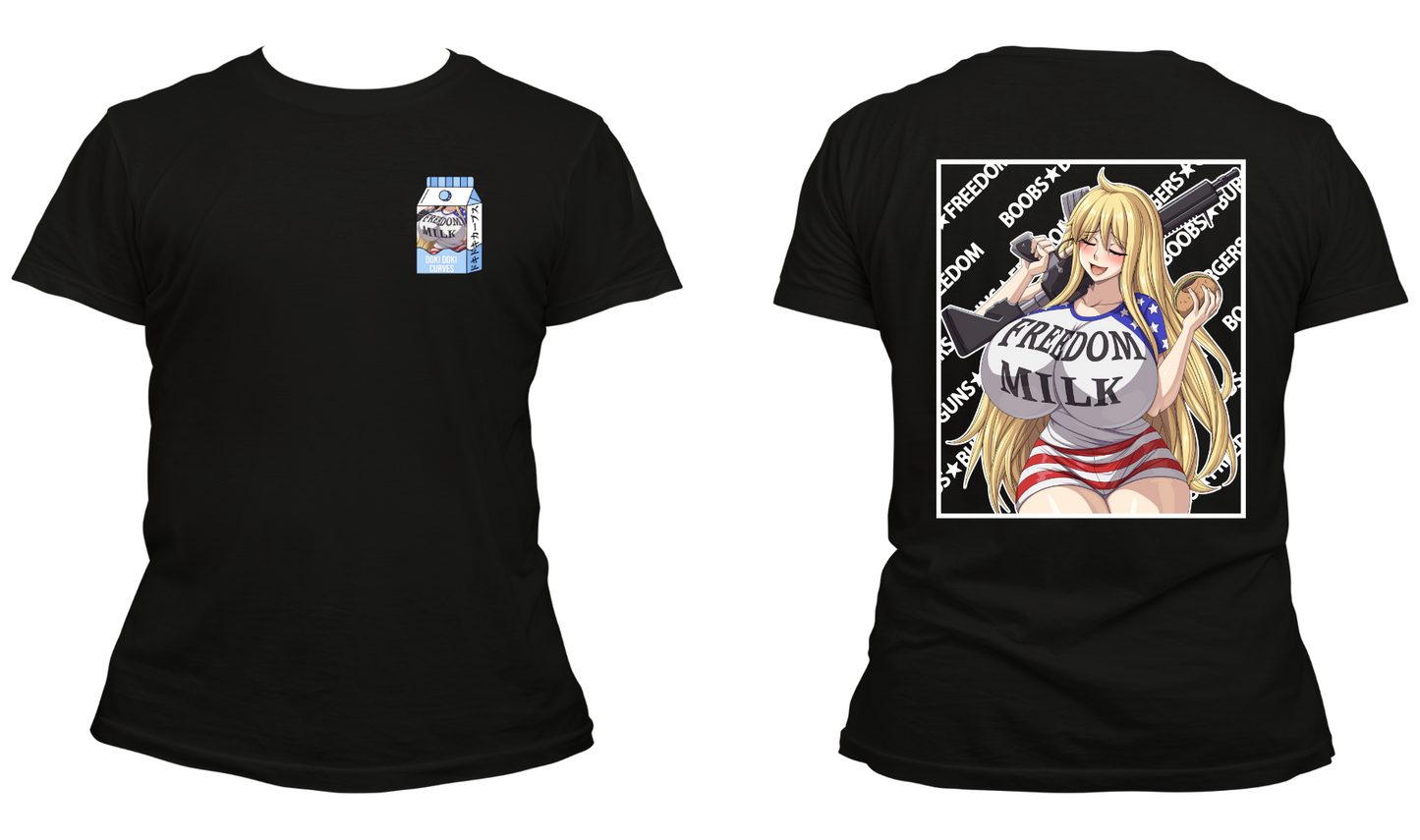 T-Shirt: Freedom Milk - Black