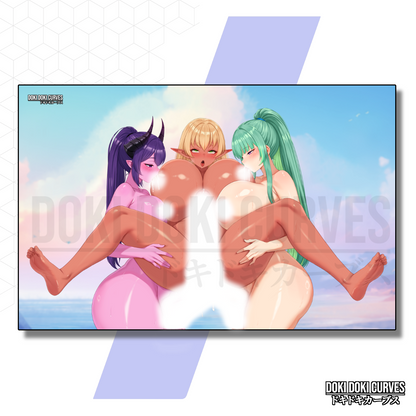 Futa Threesome Art Print 18+