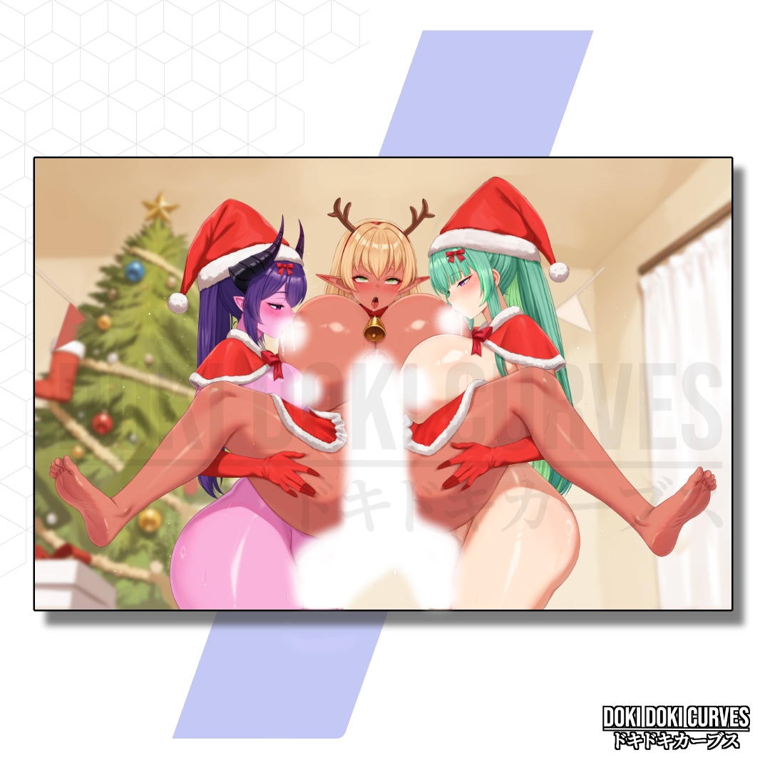 Futa Threesome Christmas Ver. Art Print 18+