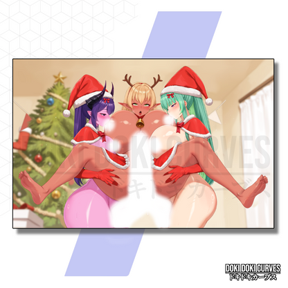 Futa Threesome Christmas Ver. Art Print 18+