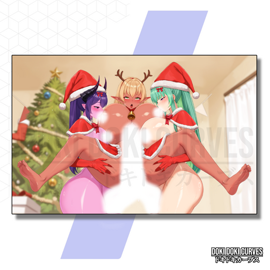Futa Threesome Christmas Ver. Art Print 18+